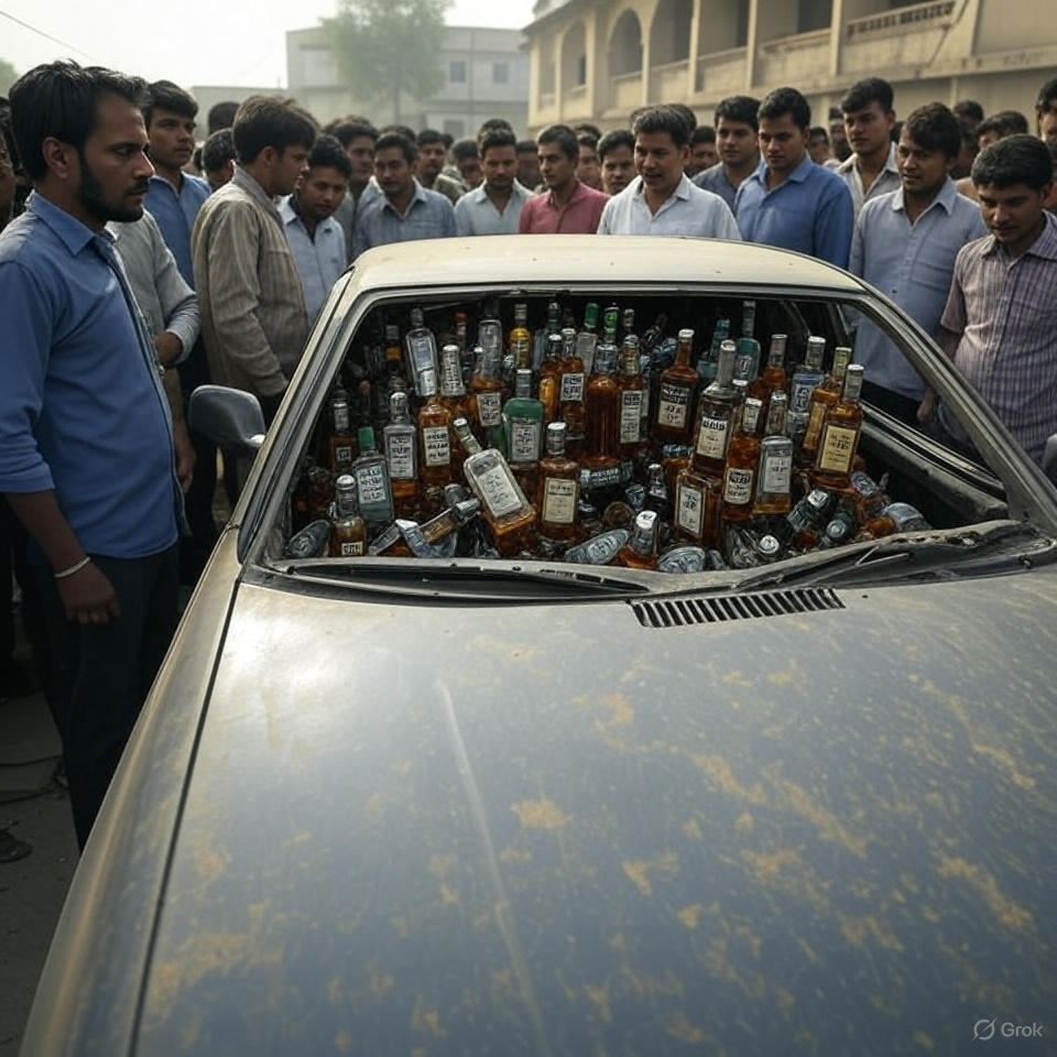 जब्त की गई 158 लीटर विदेशी शराब : पूरी रिपोर्ट