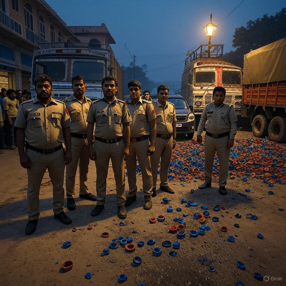 लाइन होटल पर ट्रक से गैस चोरी
