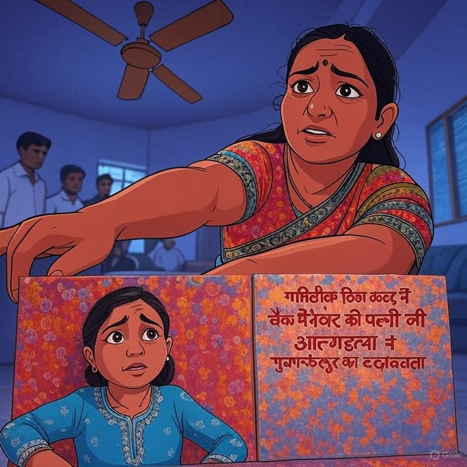 बैंक मैनेजर की पत्नी ने की आत्महत्या